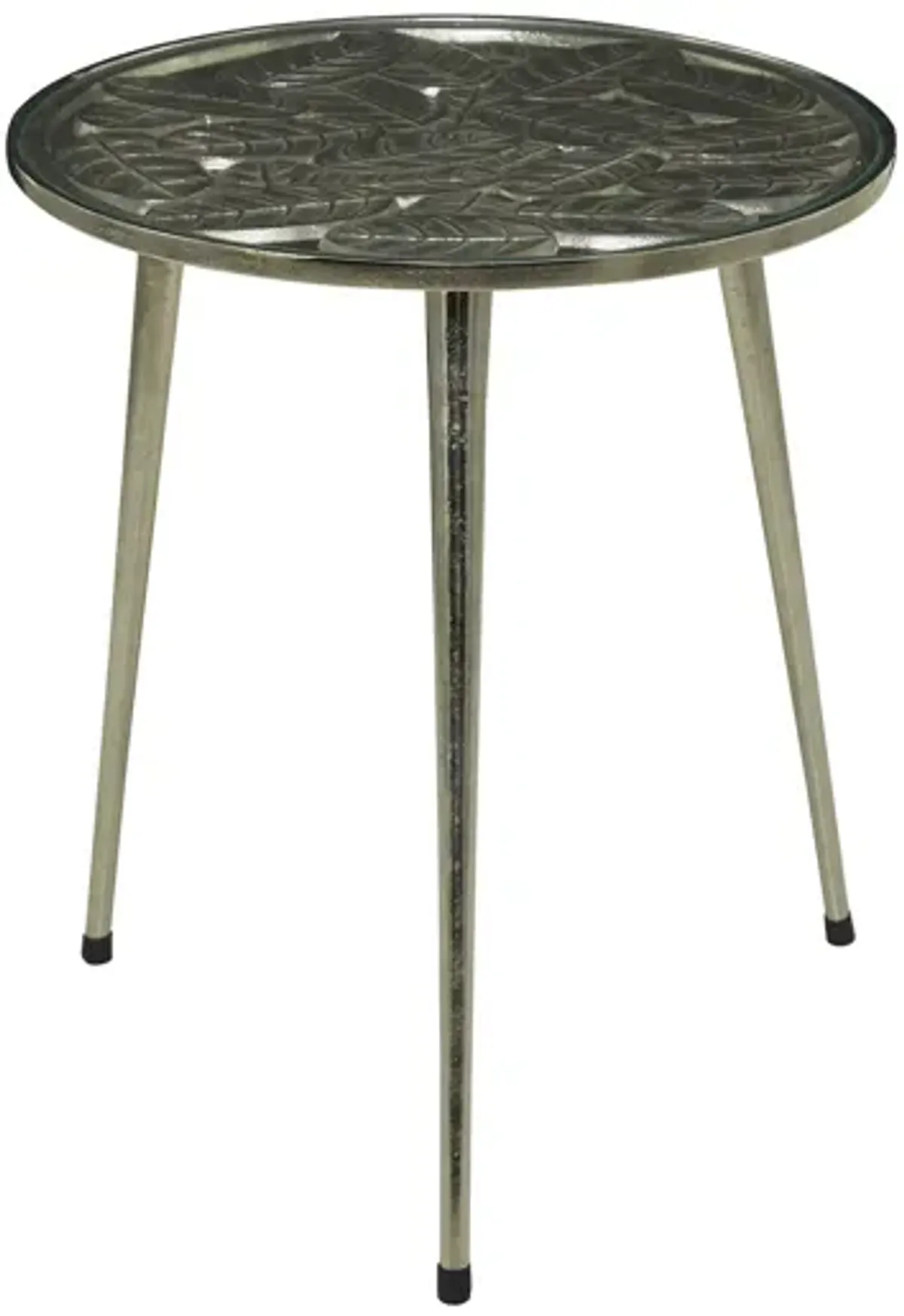 Ivy Collection Quality Accent Table in Silver by UMA Enterprises