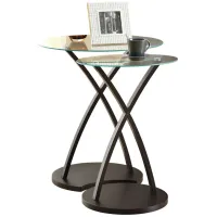 Dresden Nesting Tables: Set of 2 in Cappuccino by Monarch Specialties
