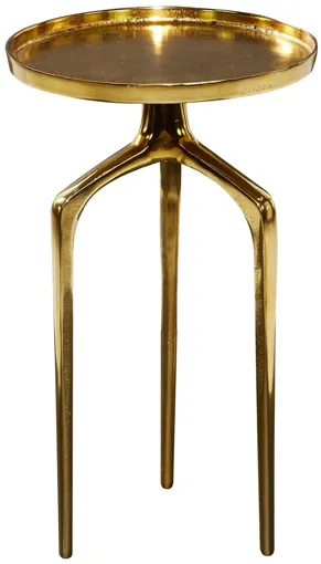 Ivy Collection Tray Accent Table in Gold by UMA Enterprises