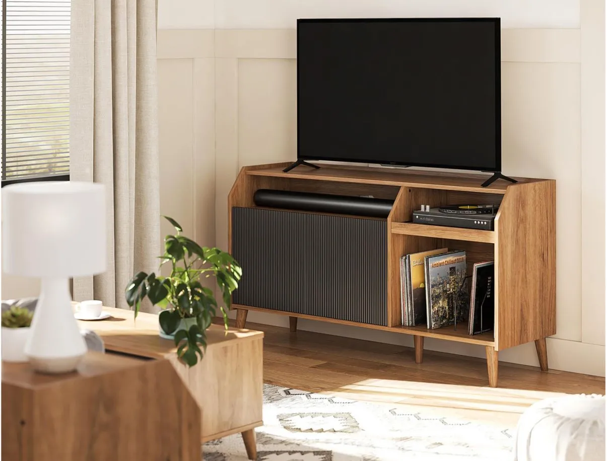 Magnolia Record Station in Walnut by DOREL HOME FURNISHINGS