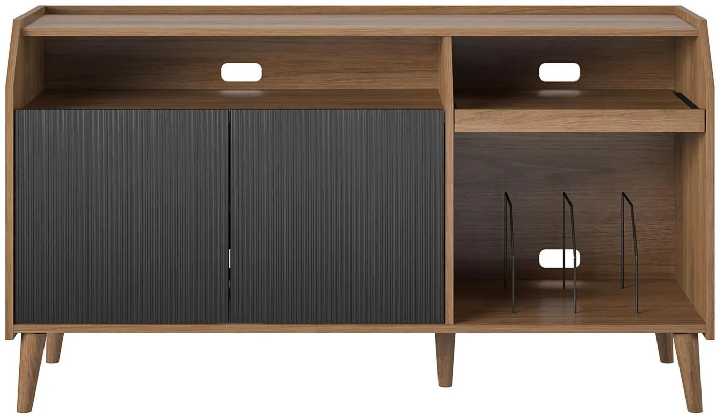 Magnolia Record Station in Walnut by DOREL HOME FURNISHINGS