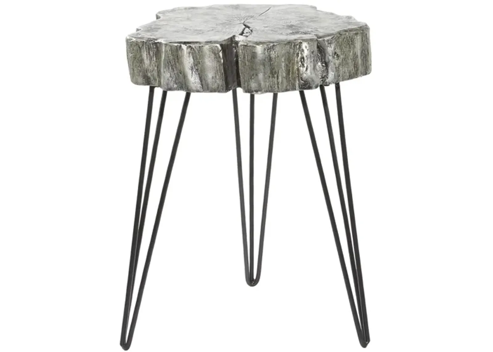 Ivy Collection Stone Accent Table in Gray by UMA Enterprises