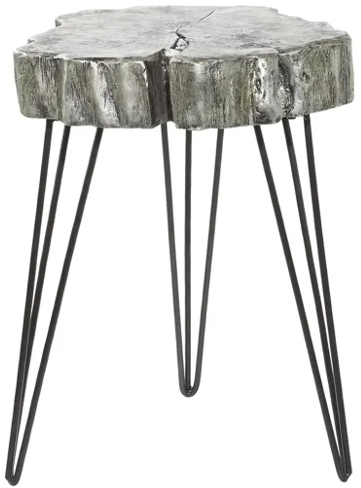 Ivy Collection Stone Accent Table in Gray by UMA Enterprises