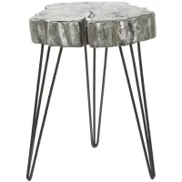 Ivy Collection Stone Accent Table in Gray by UMA Enterprises