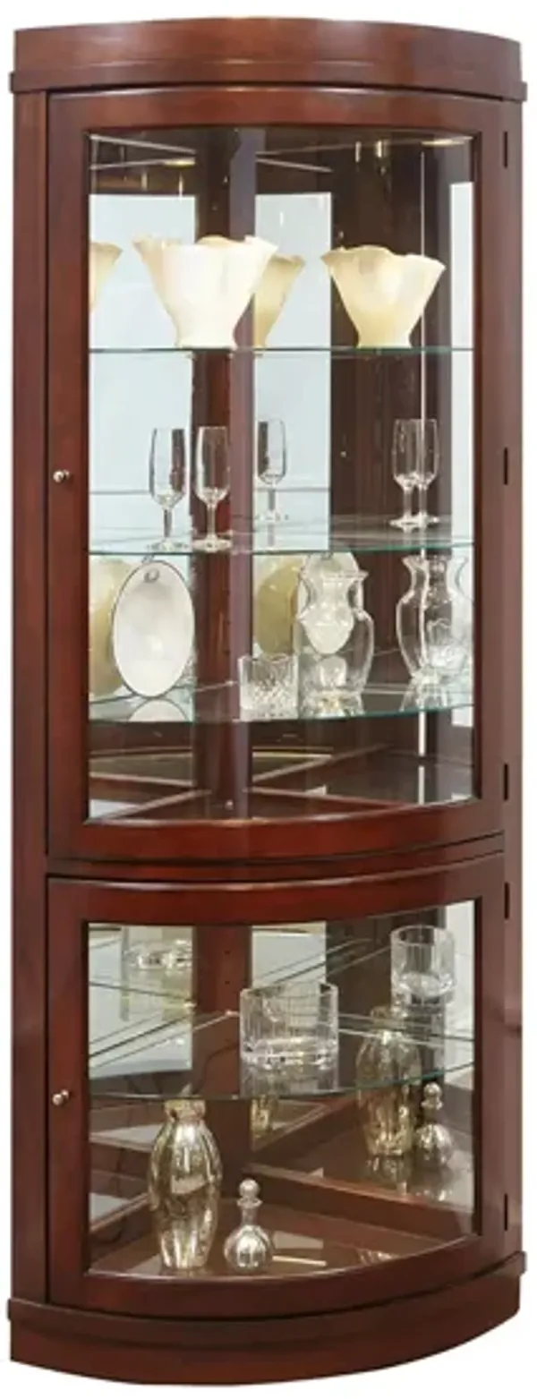 Pulaski Curved Corner Curio Cabinet