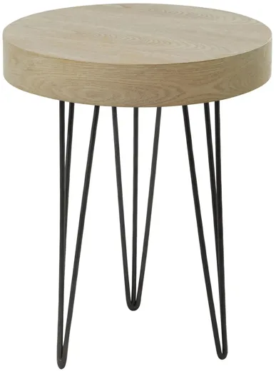 Ivy Collection Natural Accent Table in Brown by UMA Enterprises