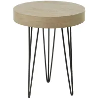 Ivy Collection Natural Accent Table in Brown by UMA Enterprises