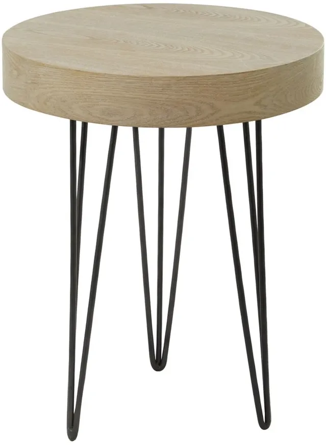 Ivy Collection Natural Accent Table in Brown by UMA Enterprises