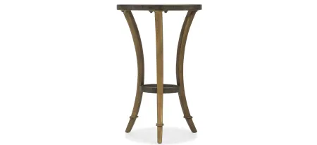 Afla Round Accent Martini Table in Antique gold metal by Hooker Furniture