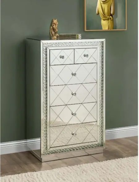 Nysa Cabinet in Mirrored by Acme Furniture Industry