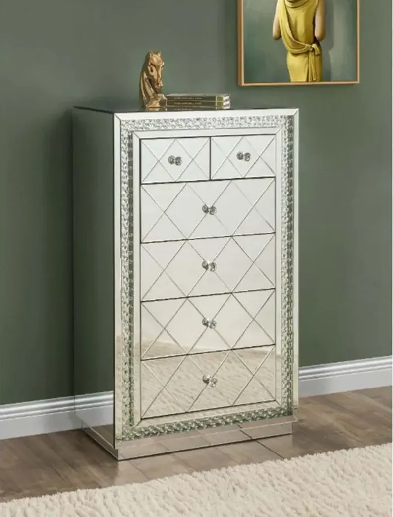 Nysa Cabinet in Mirrored by Acme Furniture Industry