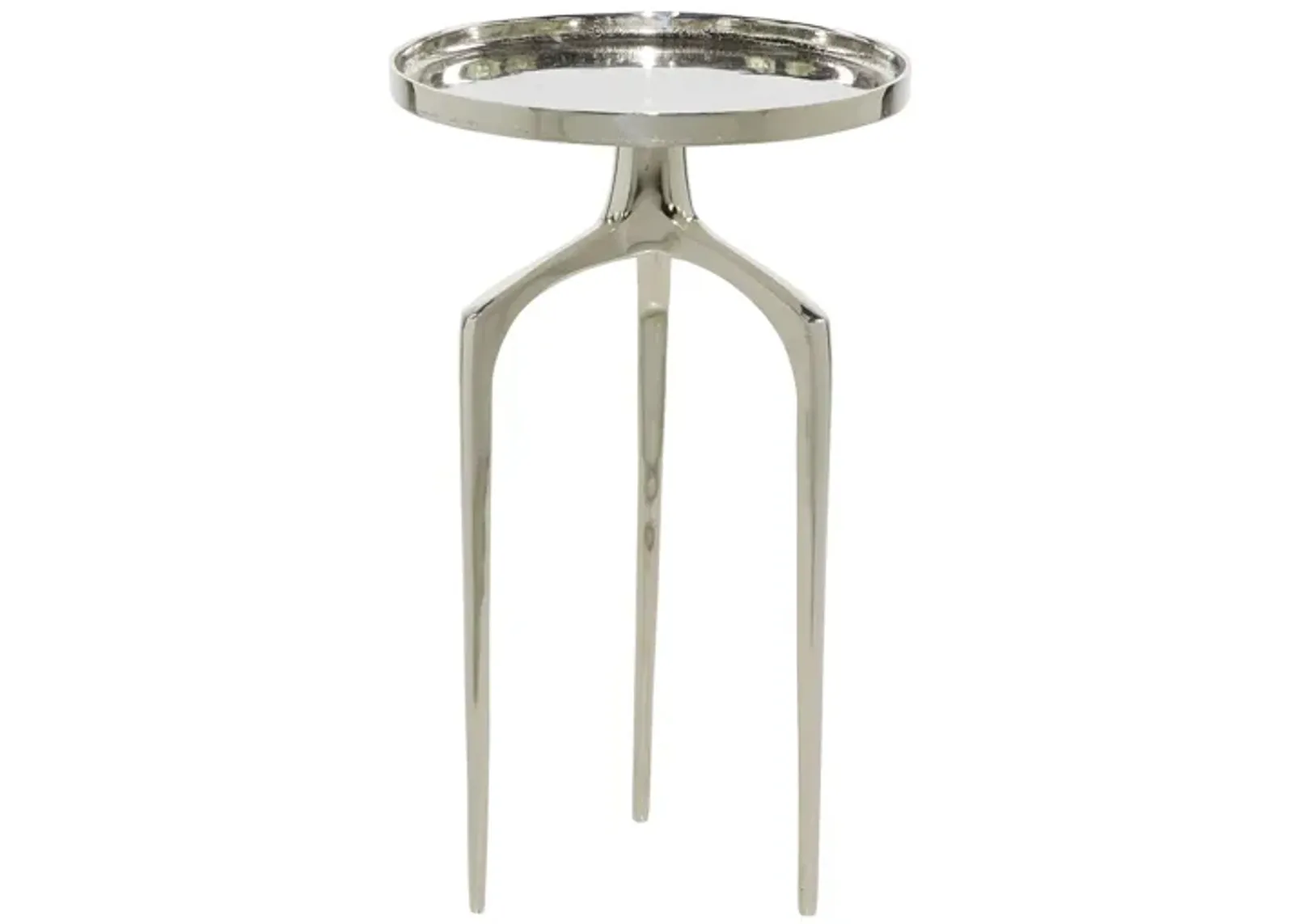 Ivy Collection Tray Accent Table in Silver by UMA Enterprises