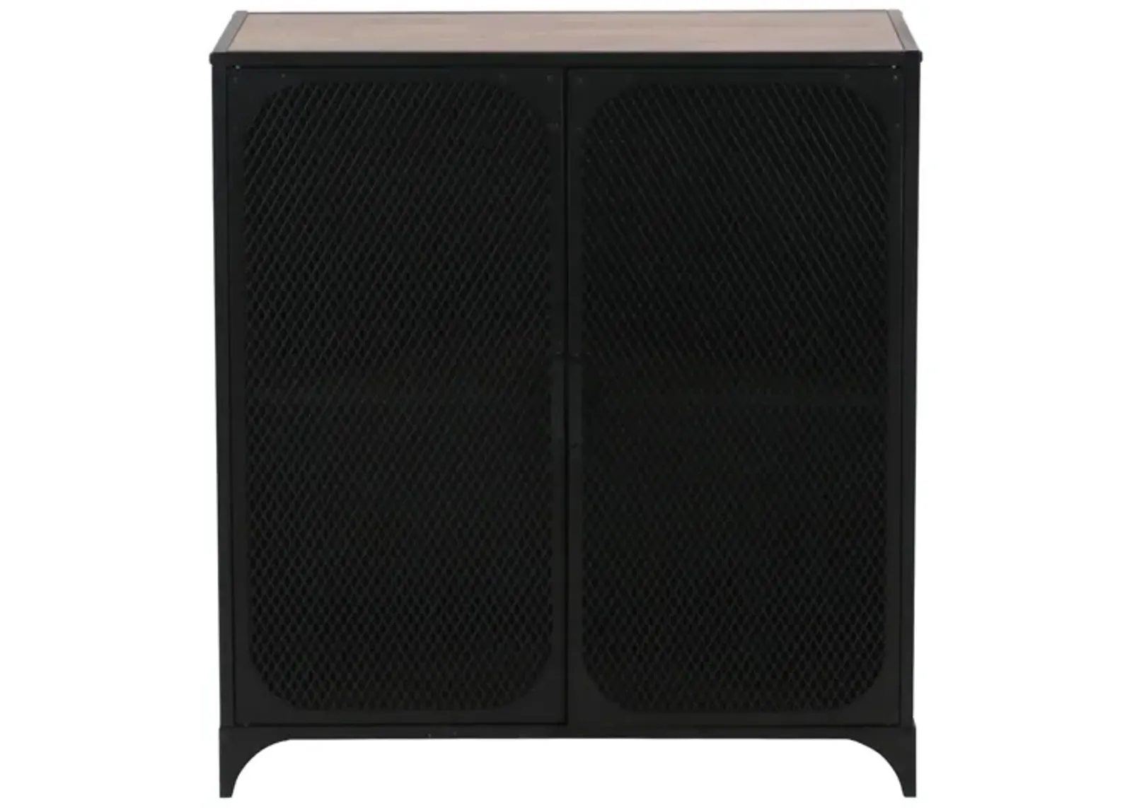 Liberia Media Cabinet in Black/Rustic by Unique Furniture