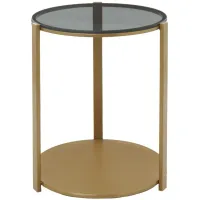Ivy Collection Mirror Accent Table in Brown by UMA Enterprises