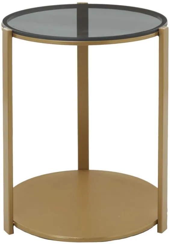 Ivy Collection Mirror Accent Table in Brown by UMA Enterprises