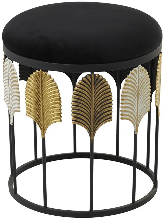 Ivy Collection Embossed Accent Table in Black by UMA Enterprises