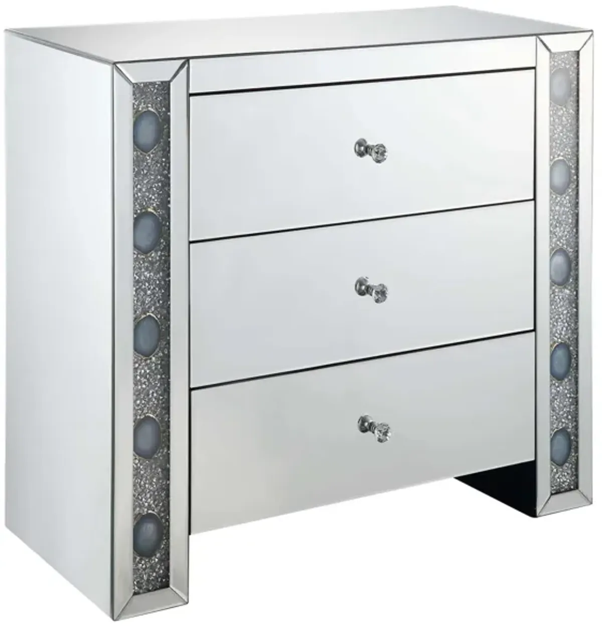 Sonia Console Cabinet in Mirrored by Acme Furniture Industry