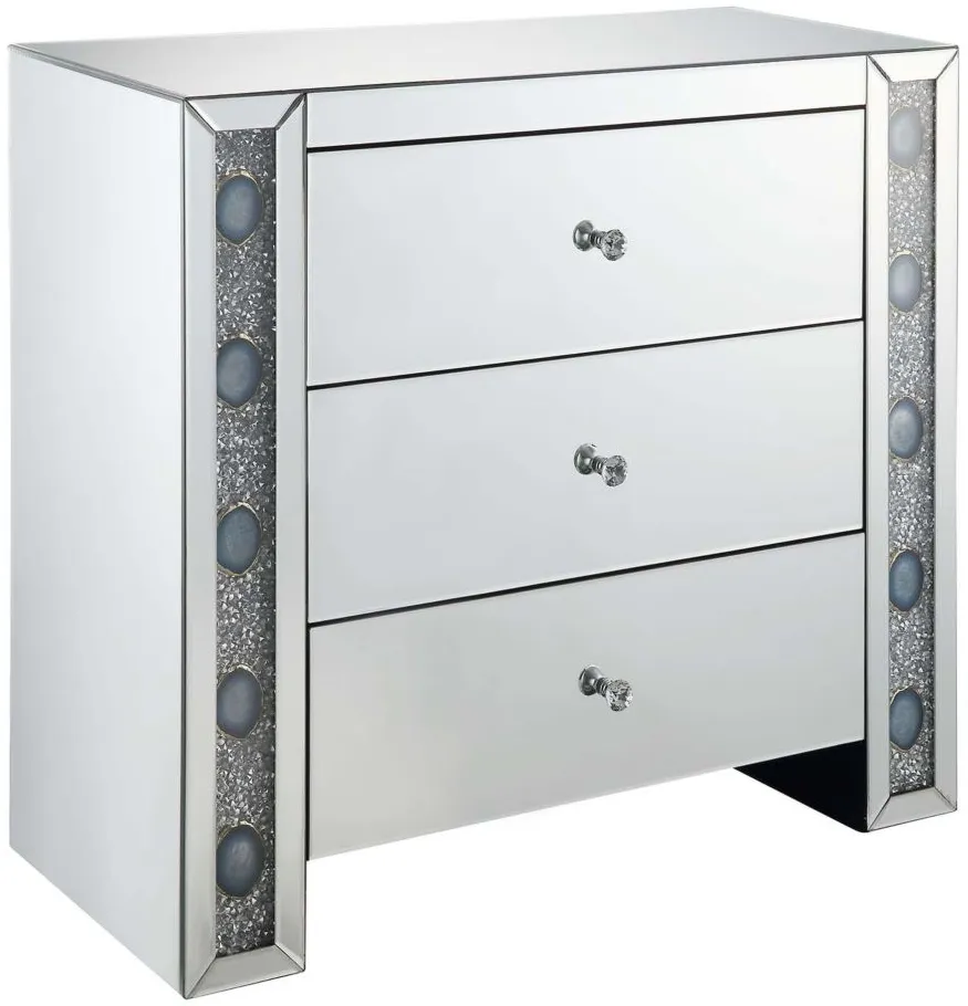 Sonia Console Cabinet in Mirrored by Acme Furniture Industry