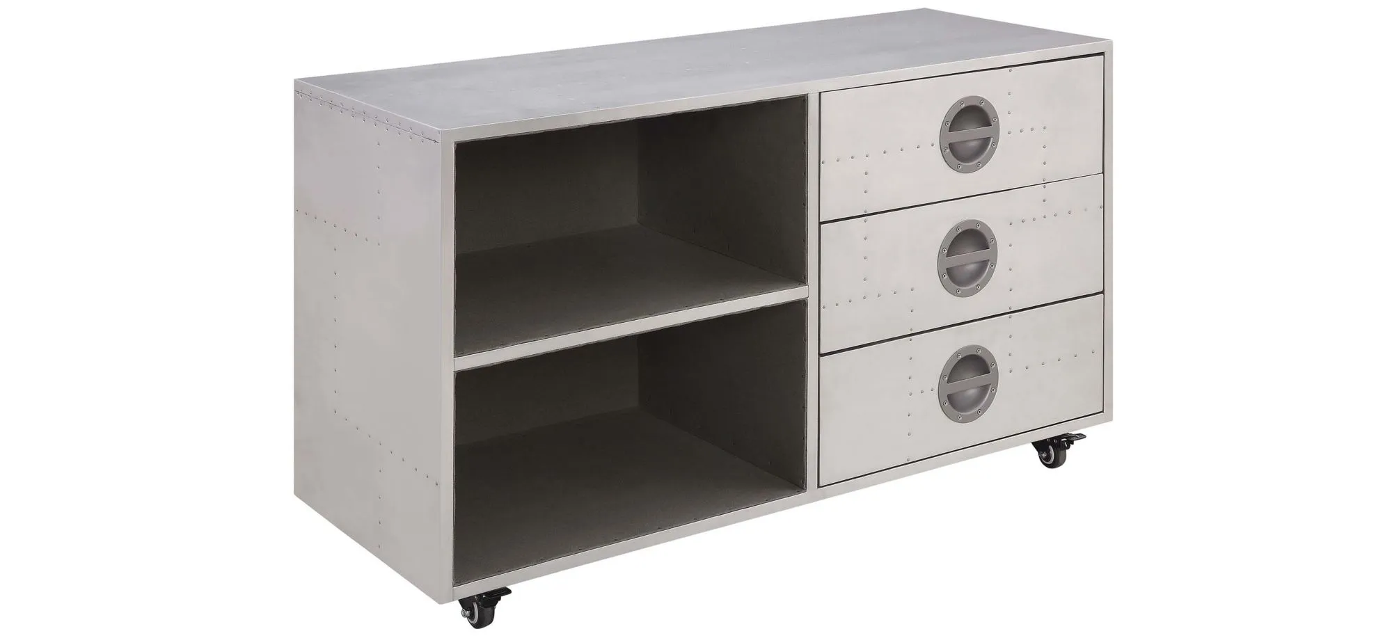 Brancaster Cabinet in Aluminum by Acme Furniture Industry