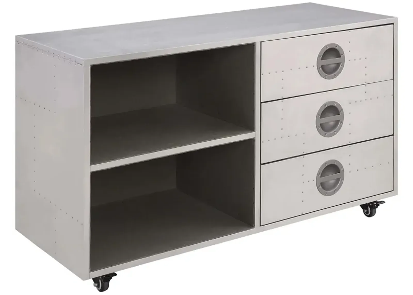 Brancaster Cabinet in Aluminum by Acme Furniture Industry