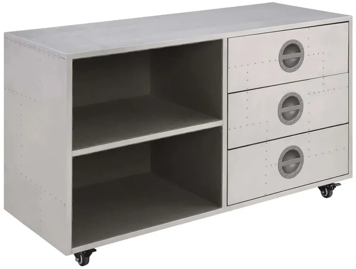 Brancaster Cabinet in Aluminum by Acme Furniture Industry