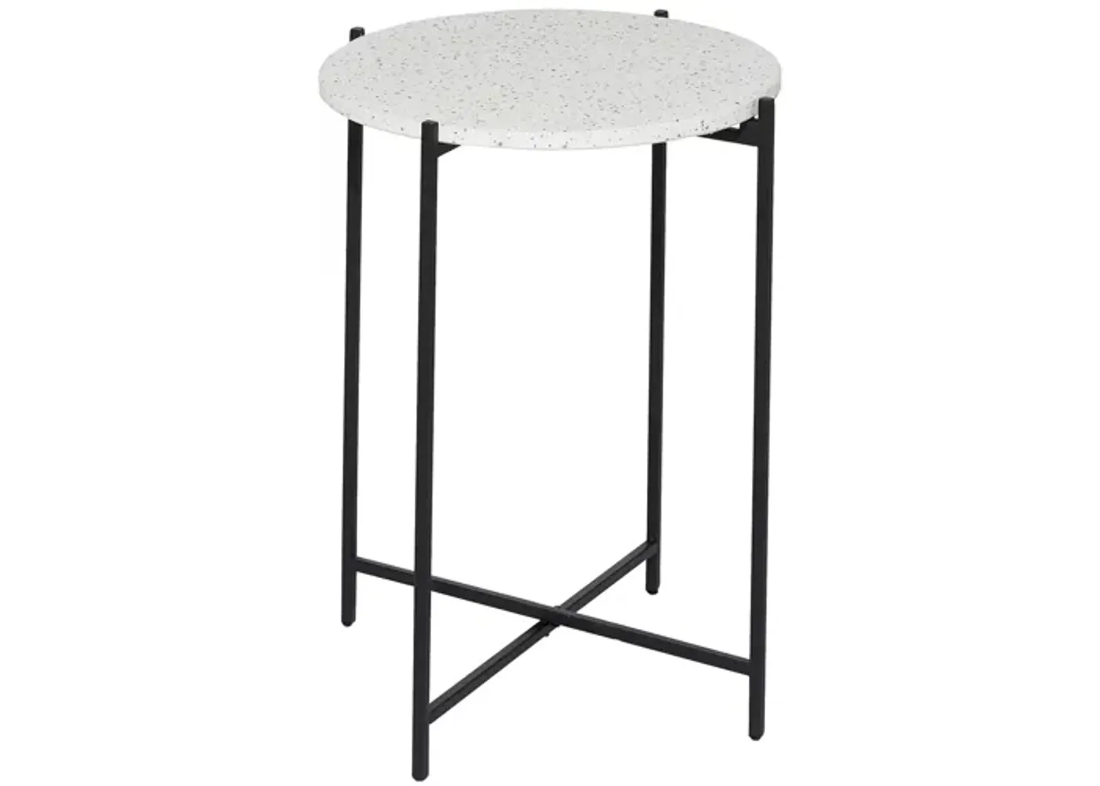 Ivy Collection Marble Accent Table in Black by UMA Enterprises