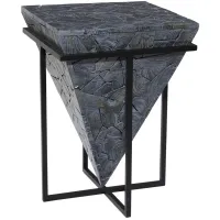 Ivy Collection Pyramid Accent Table in Gray by UMA Enterprises