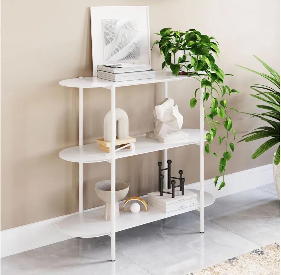 Tre Console Table in White by Zuo Modern