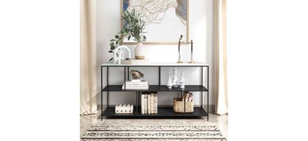 Singularity Console Table in White, Black by Zuo Modern