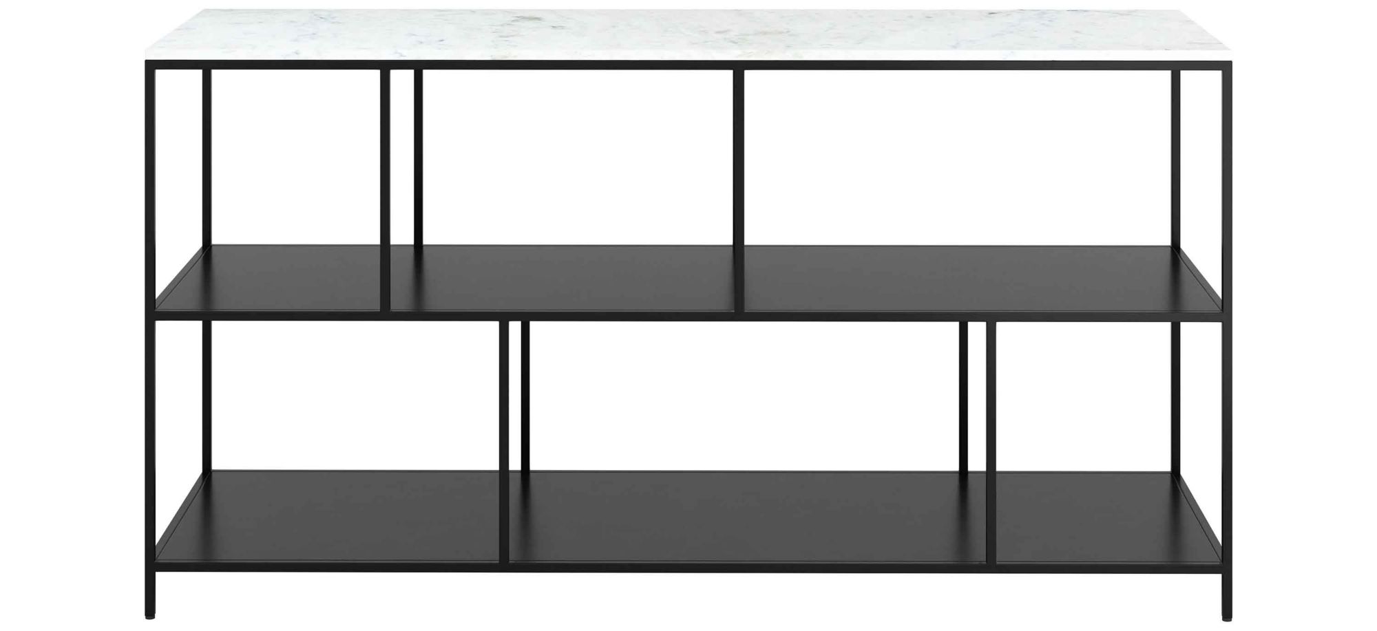 Singularity Console Table in White, Black by Zuo Modern
