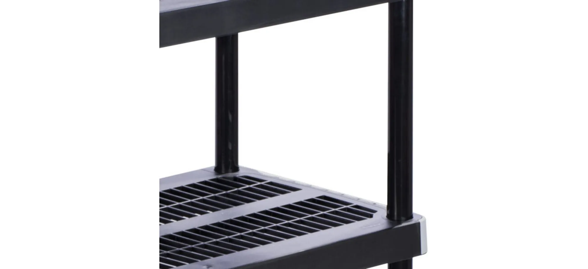 Mapleton 4 Tier Storage Shelving Unit in Black by Inval America