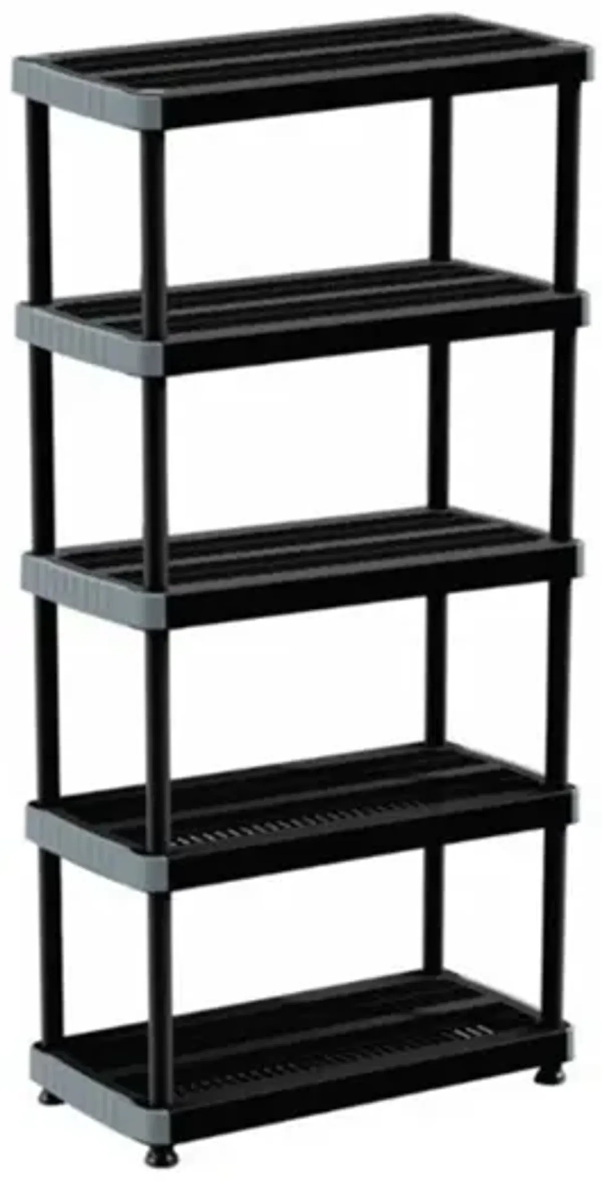 Mapleton 5 Tier Storage Shelving Unit in Black by Inval America