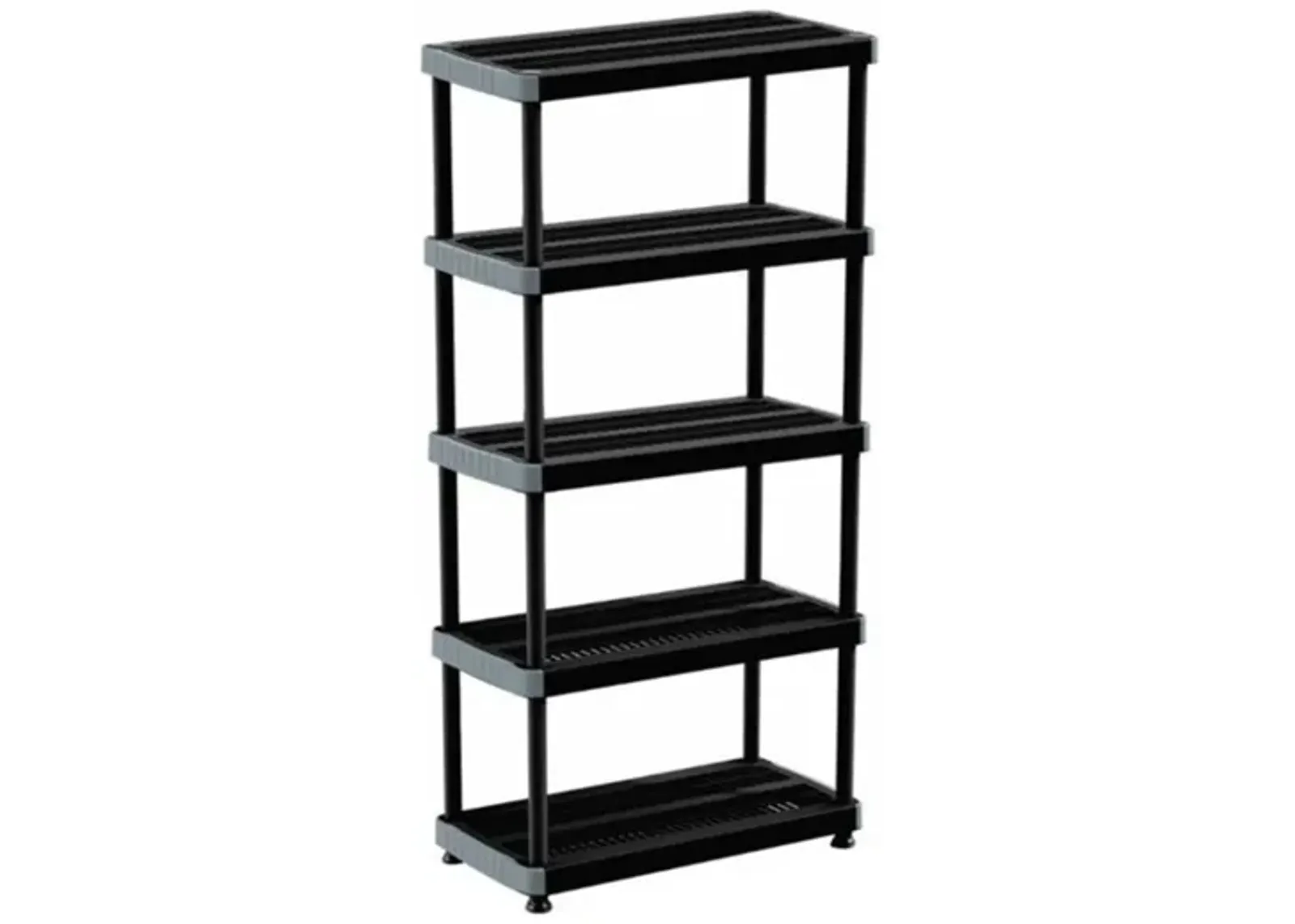 Mapleton 5 Tier Storage Shelving Unit in Black by Inval America