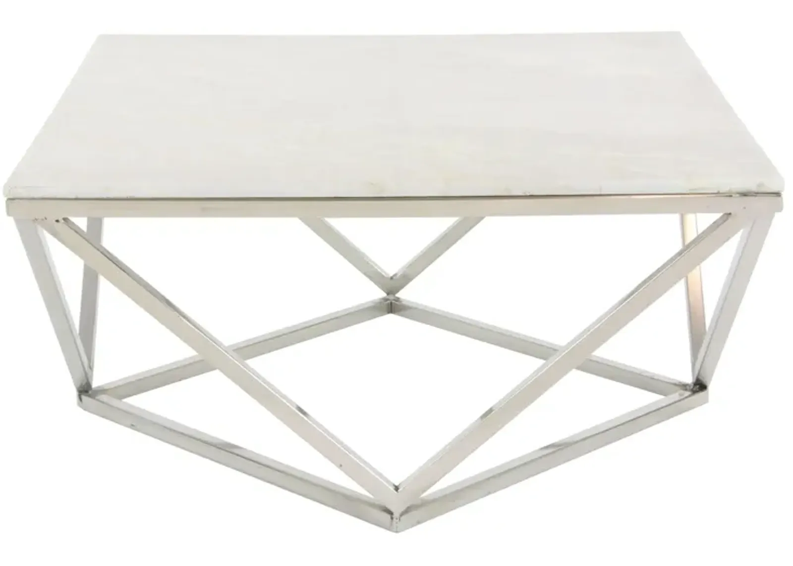 Ivy Collection Square Accent Table in White by UMA Enterprises