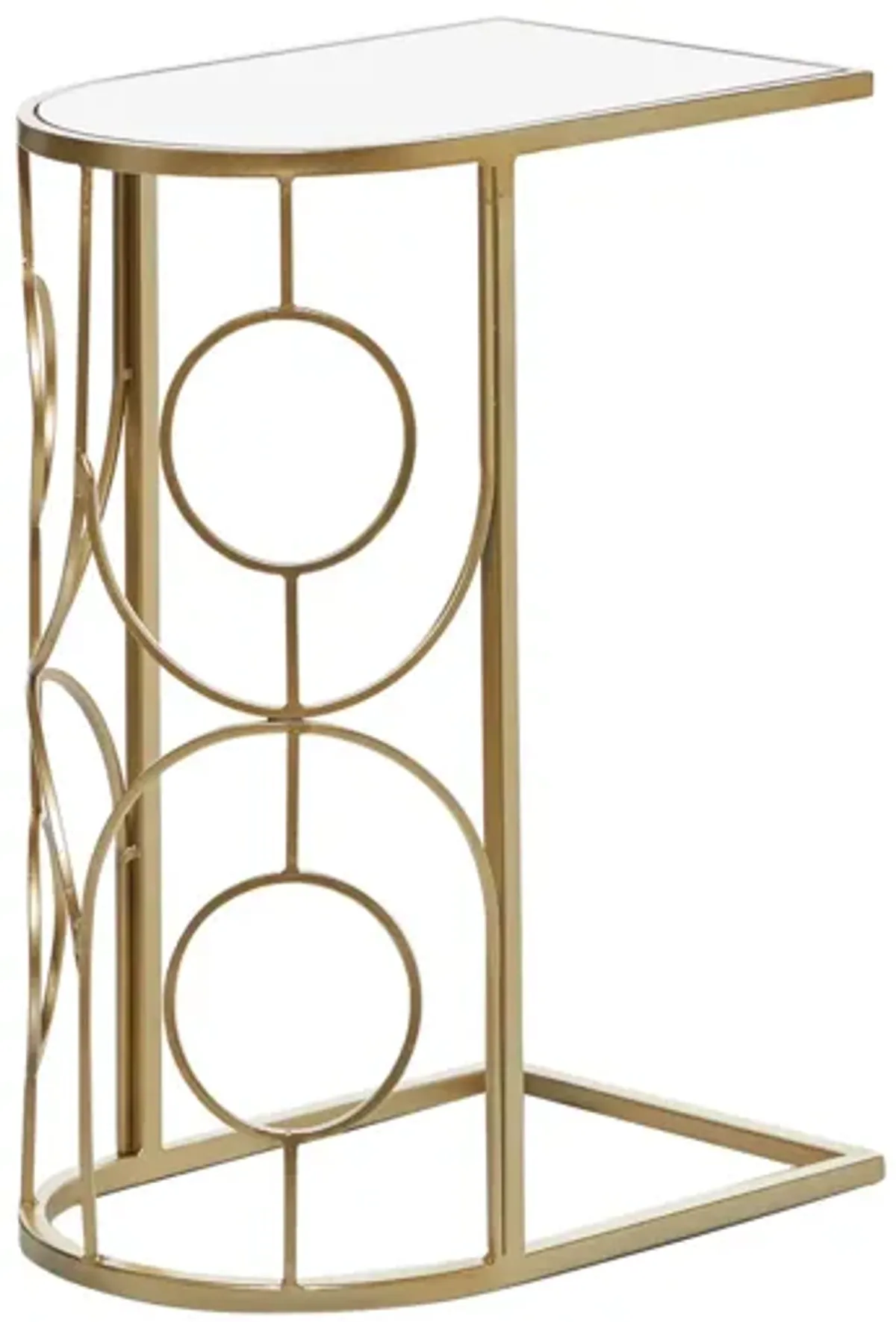 Ivy Collection C Accent Table in Gold by UMA Enterprises