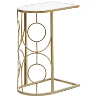 Ivy Collection C Accent Table in Gold by UMA Enterprises