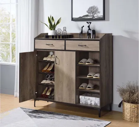 Pavati Shoe Cabinet in Rustic Gray Oak by Acme Furniture Industry