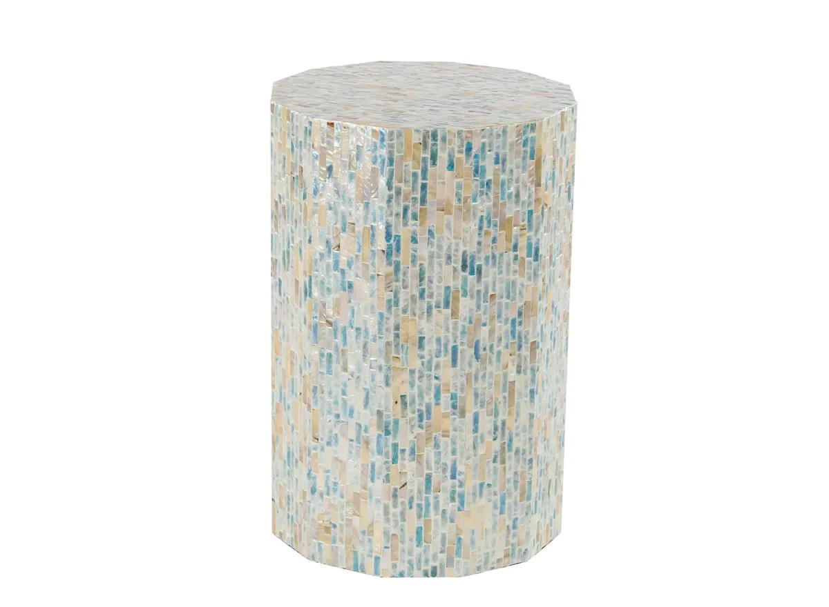 Ivy Collection Mosaic Accent Table in Blue by UMA Enterprises