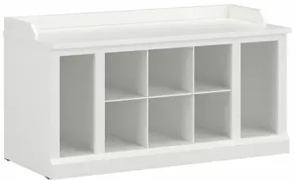 Woodland Home Storage Bench with Shelves and Wall Mounted Coat Rack