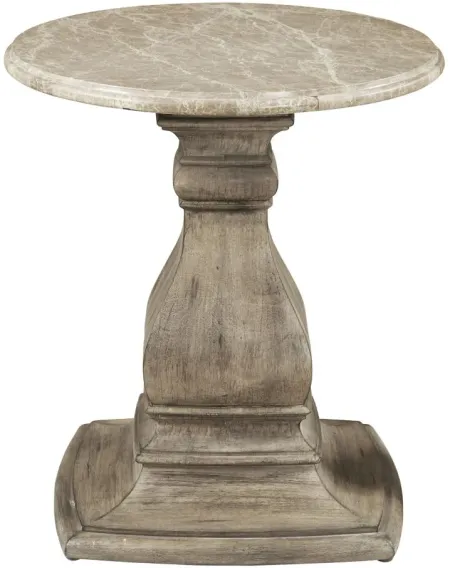 Garrison Cove Round End Table in Natural by Home Meridian International