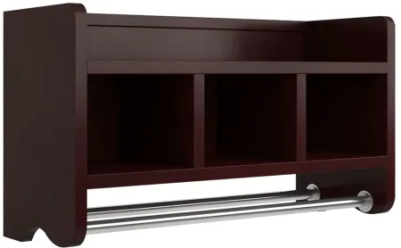 Alaterre Bath Storage Shelf w/ Towel Rods in Espresso by Bolton Furniture