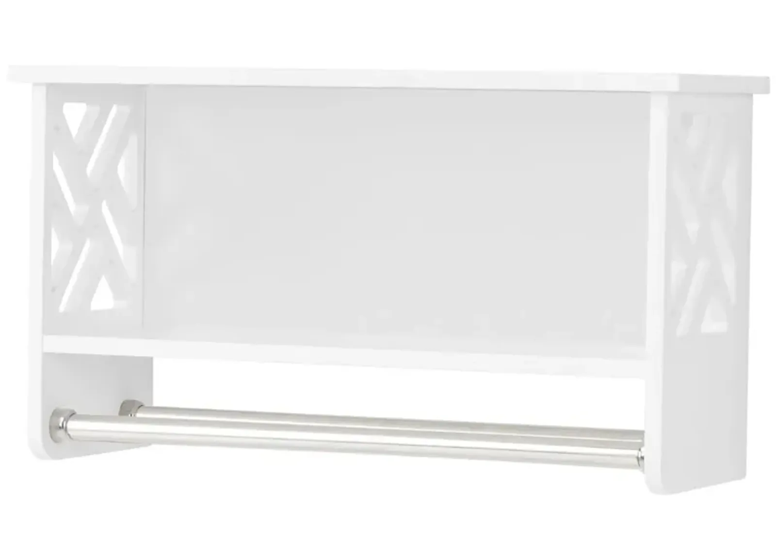 Coventry Bath Shelf w/ Towel Rods in White by Bolton Furniture