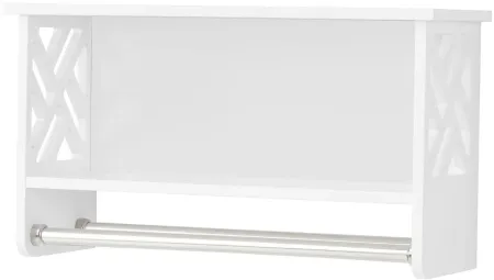 Coventry Bath Shelf w/ Towel Rods in White by Bolton Furniture