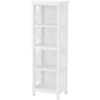 Coventry Bath Tall Storage Shelf in White by Bolton Furniture