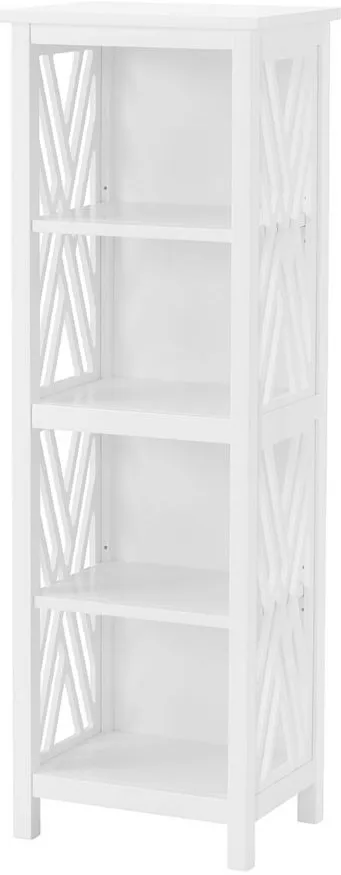 Coventry Bath Tall Storage Shelf in White by Bolton Furniture