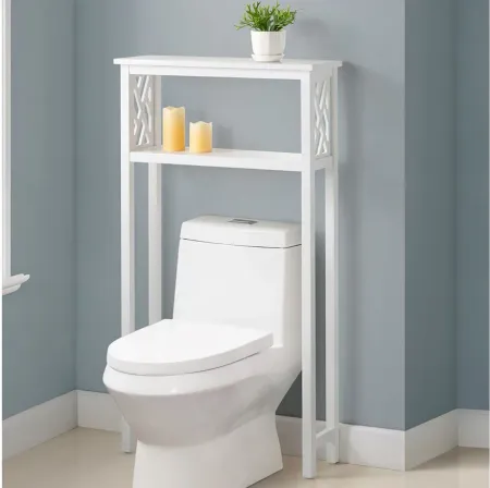 Coventry Over-Toilet Open Shelf in White by Bolton Furniture