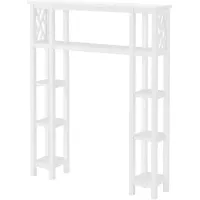 Coventry Over-Toilet Open Shelf w/ Side Shelves in White by Bolton Furniture