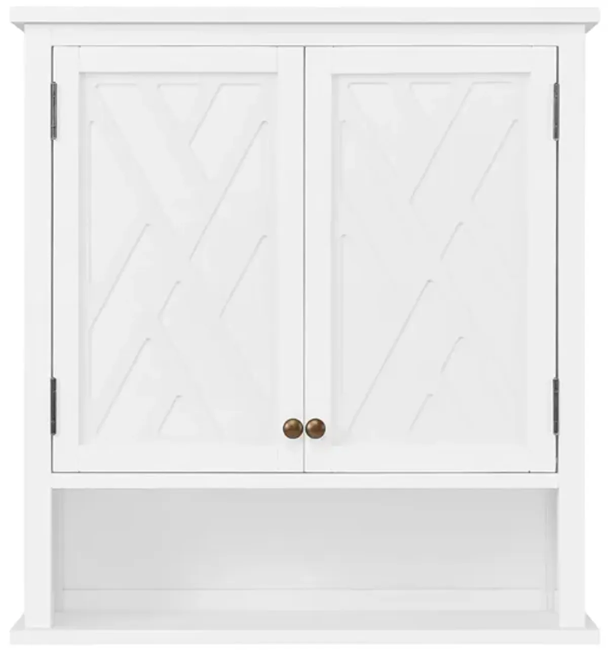 Coventry Wall-Mounted Open Shelf Storage Cabinet w/ Doors