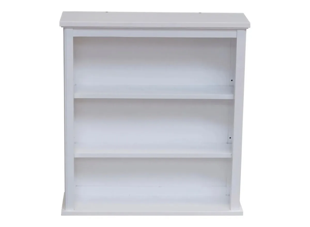 Dorset Wall-Mounted Open Shelf Storage Cabinet in White by Bolton Furniture