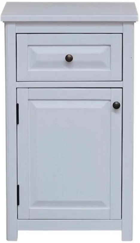 Dorset Bath Storage Cabinet w/ Door and Drawer in White by Bolton Furniture